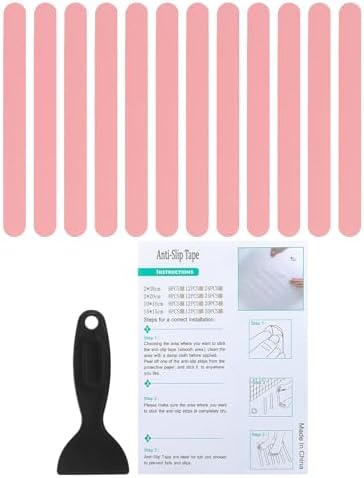 PATIKIL Bathtub Non-Slip Stickers 12 Pack Pink
