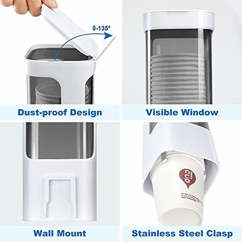 Cup Dispenser with Visible Window for 3oz-5oz Cups