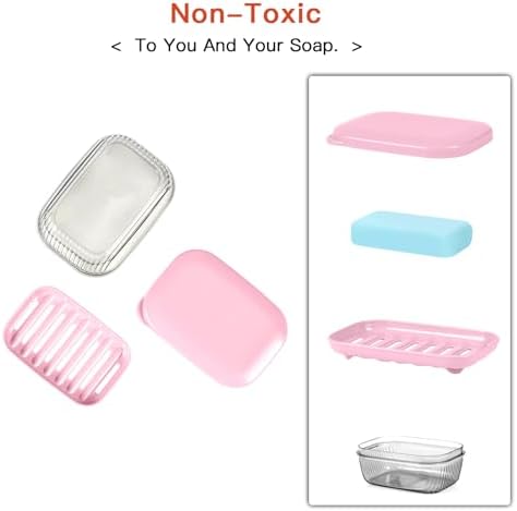 Quatish Leakproof Travel Soap Case Pink