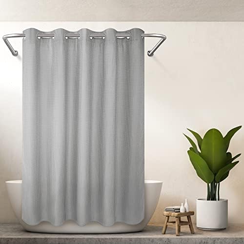 River Dream Grey Cotton Blend Shower Curtain Set