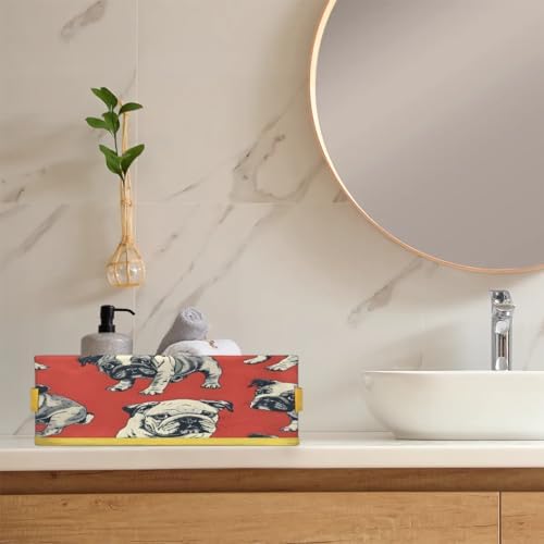 Tablerazzi Toilet Tank Topper Paper Basket with Handle 1