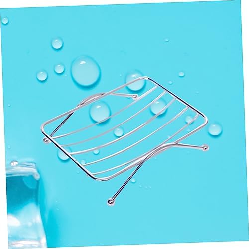 1pc Stainless Steel Soap Holder Wall Mount Square Dish for Bathroom Kitchen