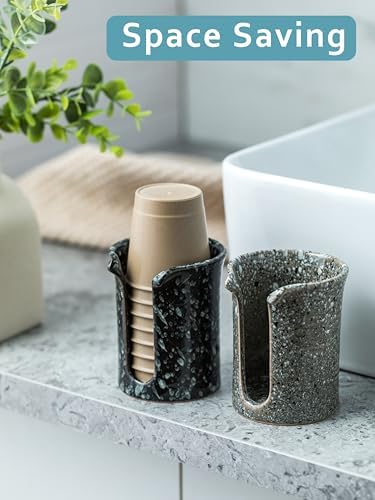 YHOJOY Ceramic Cup Holder for 3 Oz Bathroom Cups