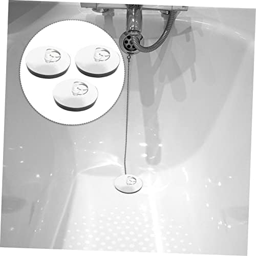 HOMSFOU 3 Pack Bathtub Drain Plug with Large Cover Area