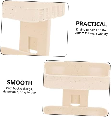 ABOOFAN Wall-Mounted Soap Dish Double Tier Holder