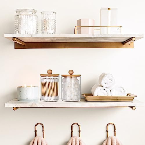 OTOSTAR Bamboo Bathroom Accessory Set 4 Pcs
