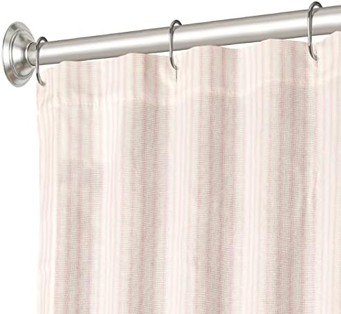 Extra Long Pink Striped Shower Curtain 84 Inch