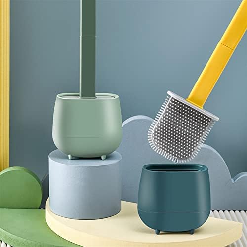 Toilet Brusher with Wall Mount and Green Plunger Holder