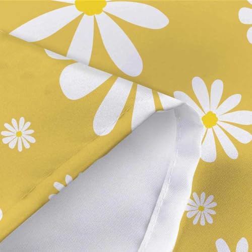 Yellow Daisy Floral Shower Curtain 72x72 Inch