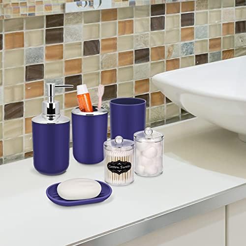 IMAVO 9-Piece Blue Bathroom Accessory Set