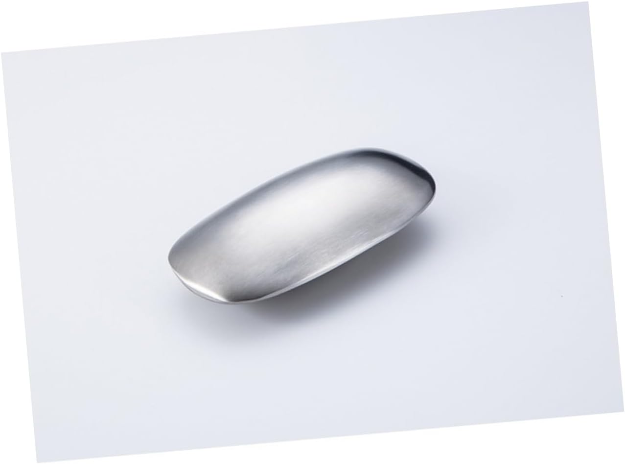 Amosfun Stainless Steel Odor Eliminating Soap Bar with Holder for Kitchen
