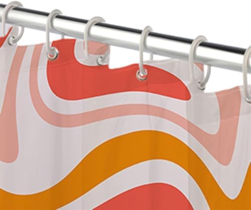 Dongbei Cute Orange Shower Curtain with Hooks 60x70in
