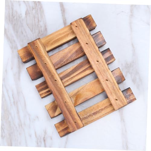 Vintage Carbonized Wood Soap Holder with Drainage