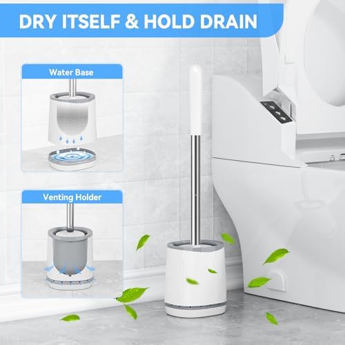 TRENTI Toilet Brush and Holder Set Wall Mounted