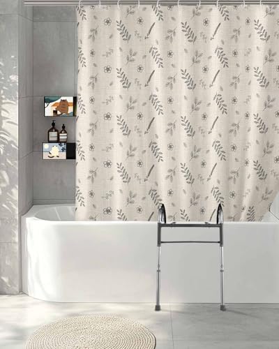 Shijiao Split Shower Curtain with Hooks and 2 Slits