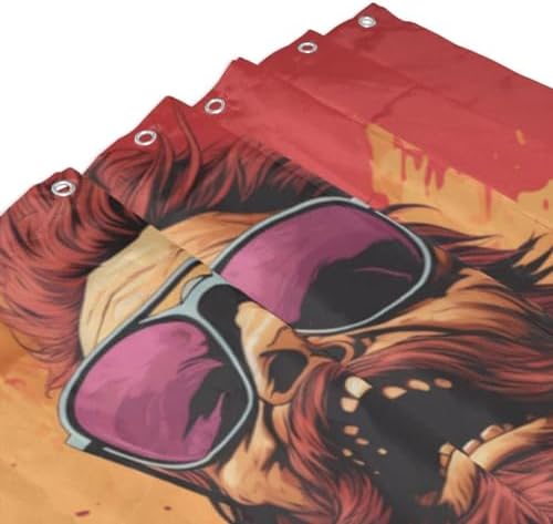 Funny Orangutan Shower Curtain Set with 12 Hooks 1