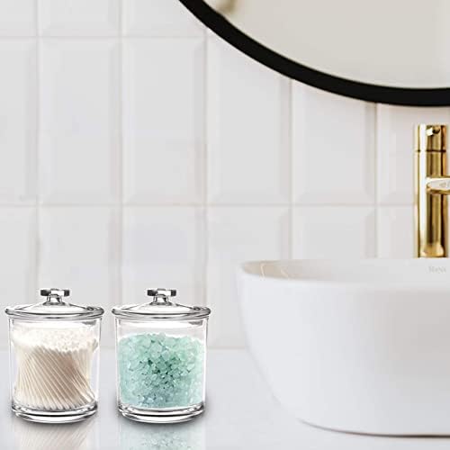 Youngever 2 Pack 15 Ounce Clear Plastic Apothecary Jars