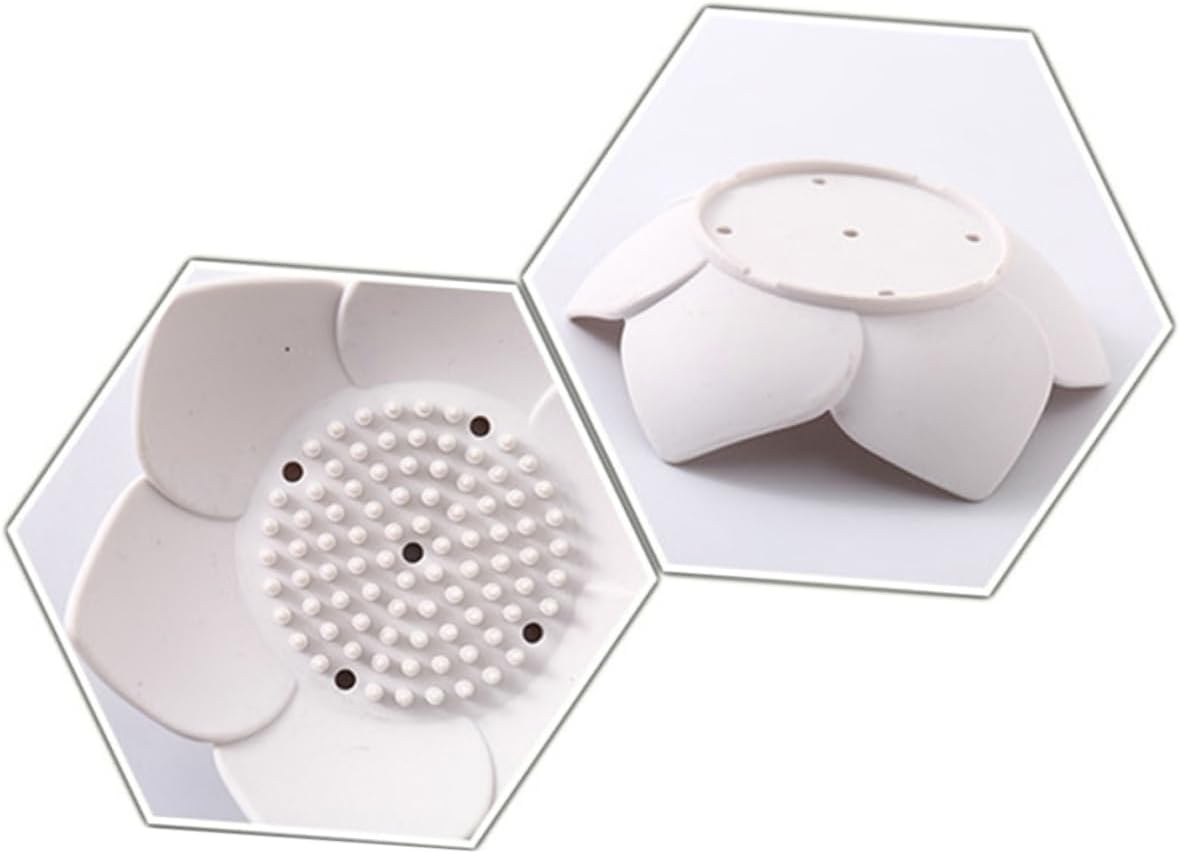 MAGICLULU Silicone Flower Soap Dish Drain Holder