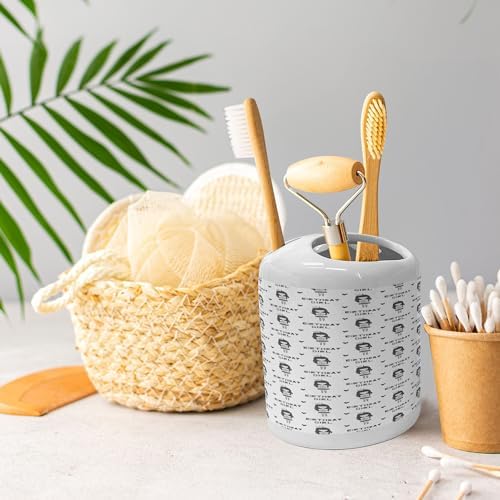 Ambesonne Birthday Soap Dispenser Toothbrush Holder Set Scandinavian Style 2 Pcs