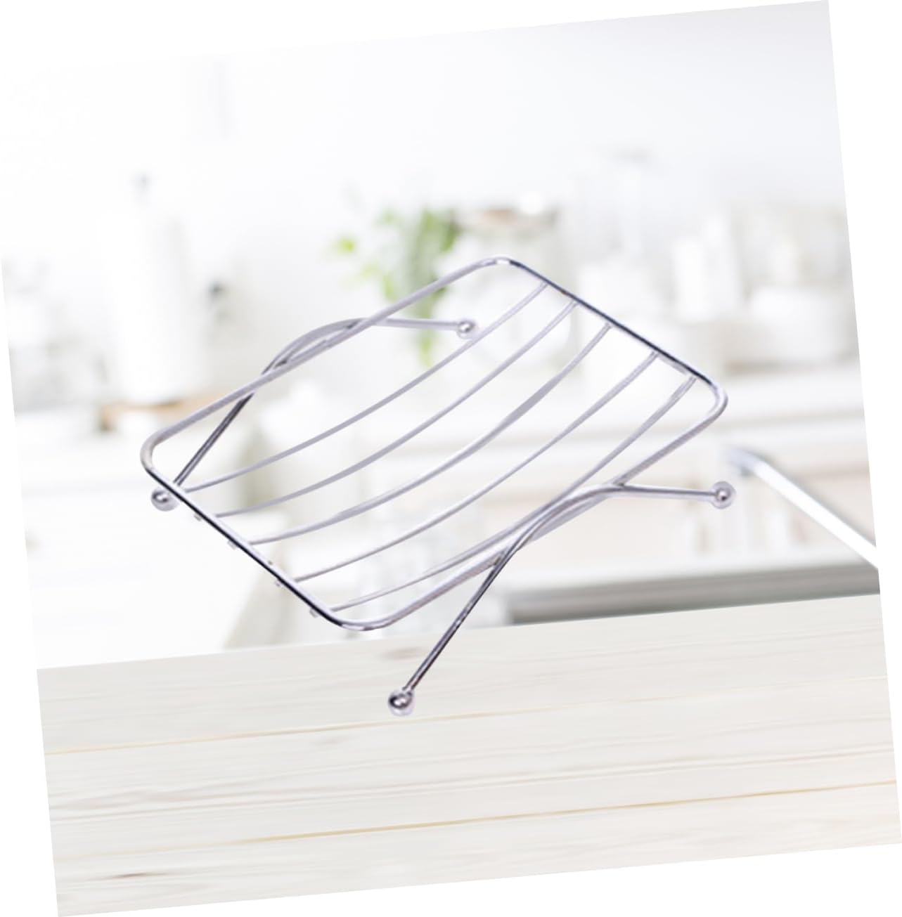 Amosfun Square Stainless Steel Soap Holder Wall Mount