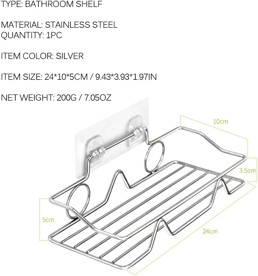 BAHELS Stainless Steel Shower Caddy Adhesive No Drilling