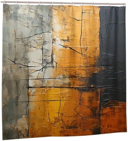 Modern Waterproof Abstract Shower Curtain Set