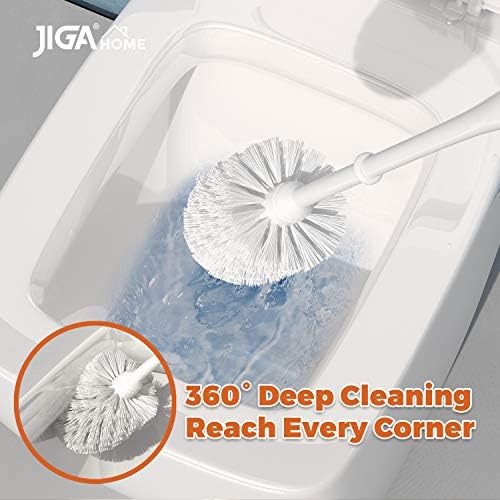 JIGA Toilet Brush and Holder Set 3 Pack White