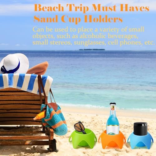 Ideal Swan 10 Pack Beach Cup Holder - Multicolor