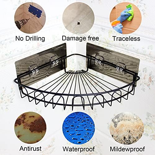 Casaphoria 2 Pack Corner Shower Shelf Organizer No Drilling