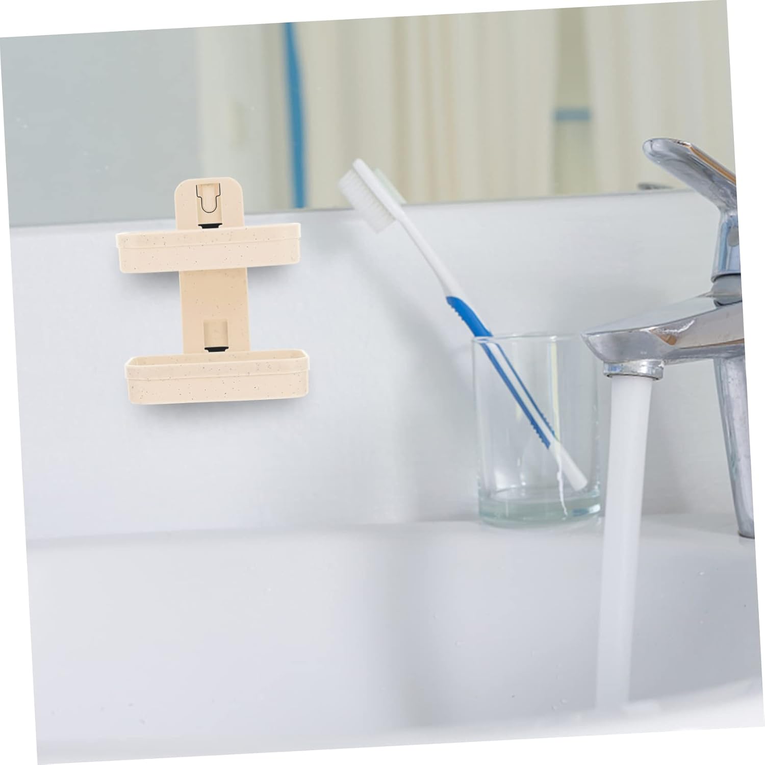 ABOOFAN Wall-Mounted Soap Dish Double Tier Holder