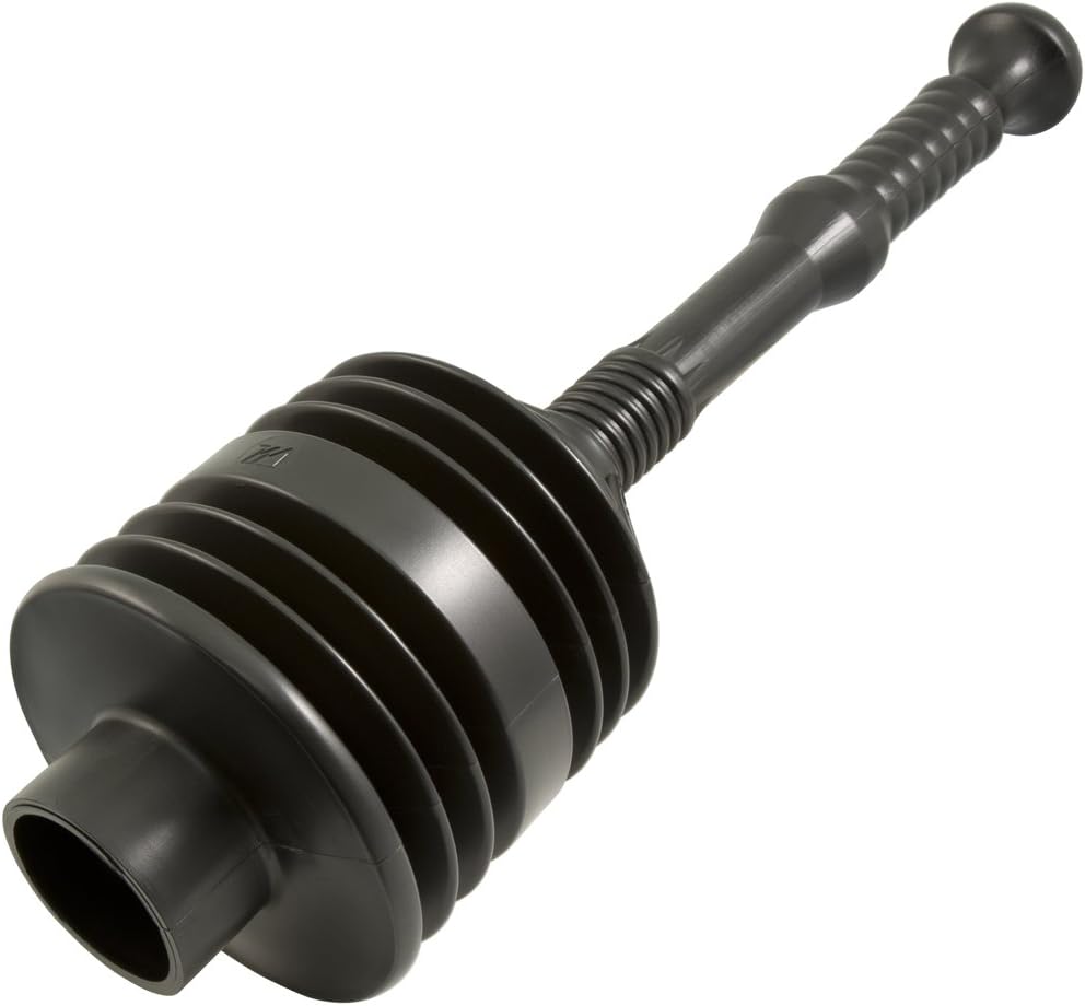 PlumbCraft Heavy Duty Toilet Plunger - Black