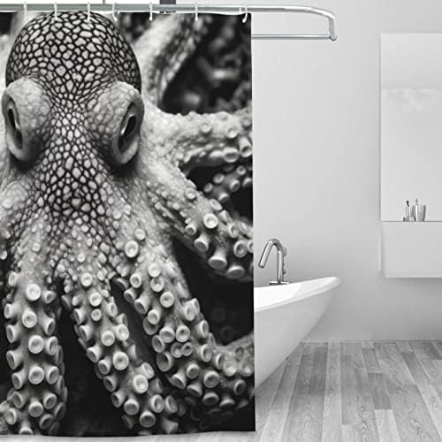 TIYAANDSY Octopus Shower Curtain Set 72x72in 1