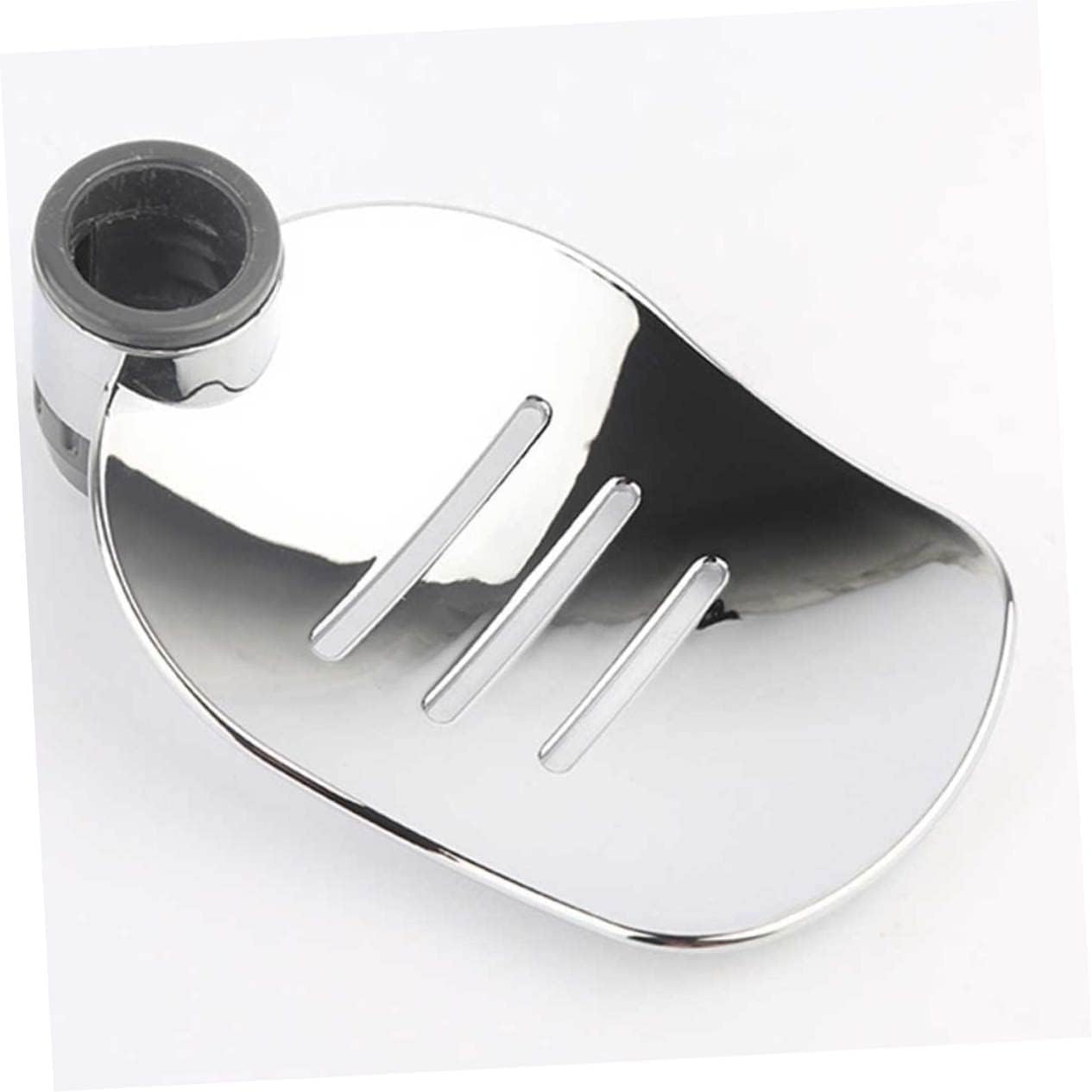 Luxshiny 2pcs Silver Soap Dish with Drainage