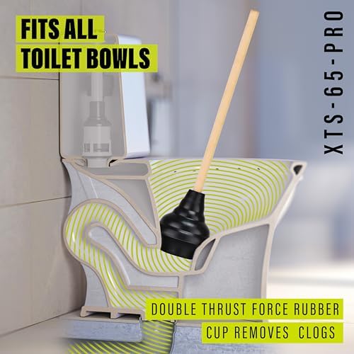 SteadMax XTS-65 PRO Toilet Plunger 2 Pack