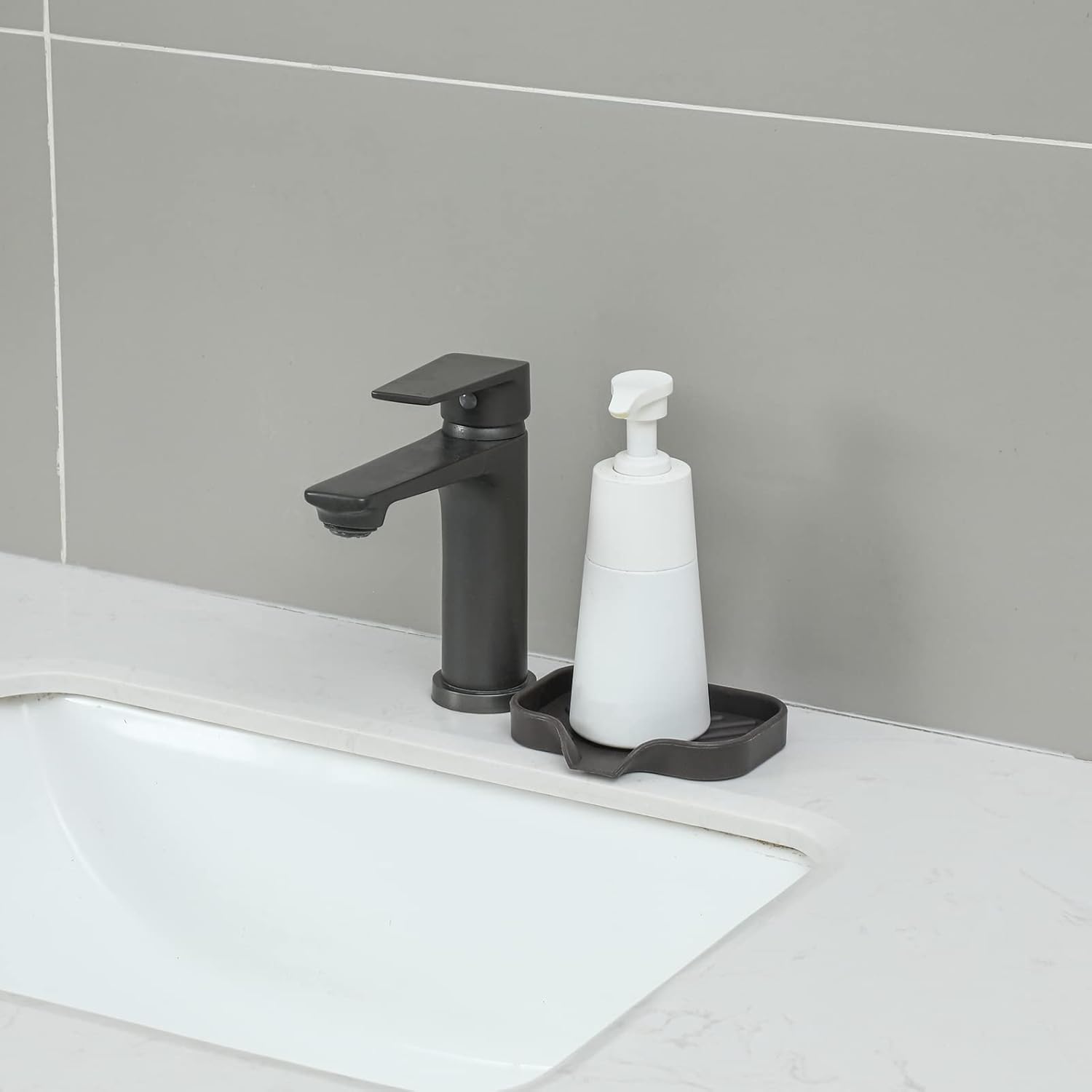 MicoYang Silicone Soap Dish with Drain Spout