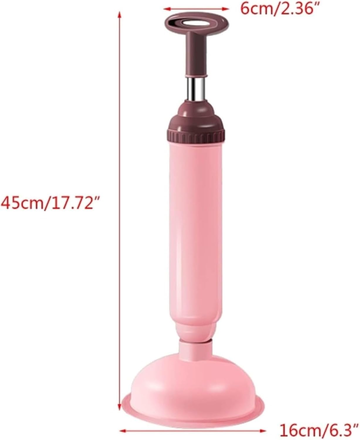 Heavy-Duty Toilet Plunger with Vacuum Suction 1