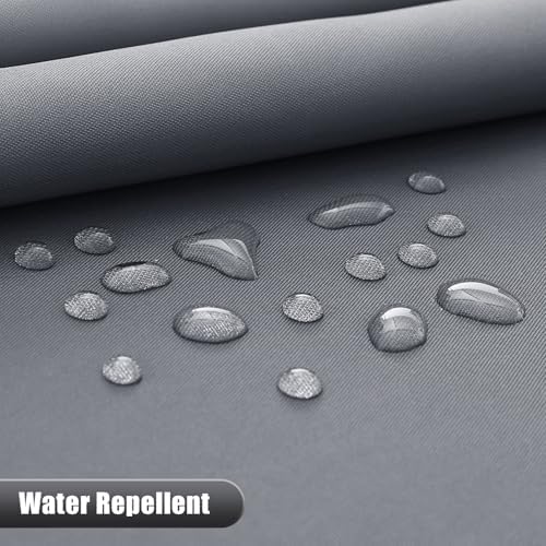 OLANLY Luxury Grey White Ombre Shower Curtain Set with 12 Hooks 1