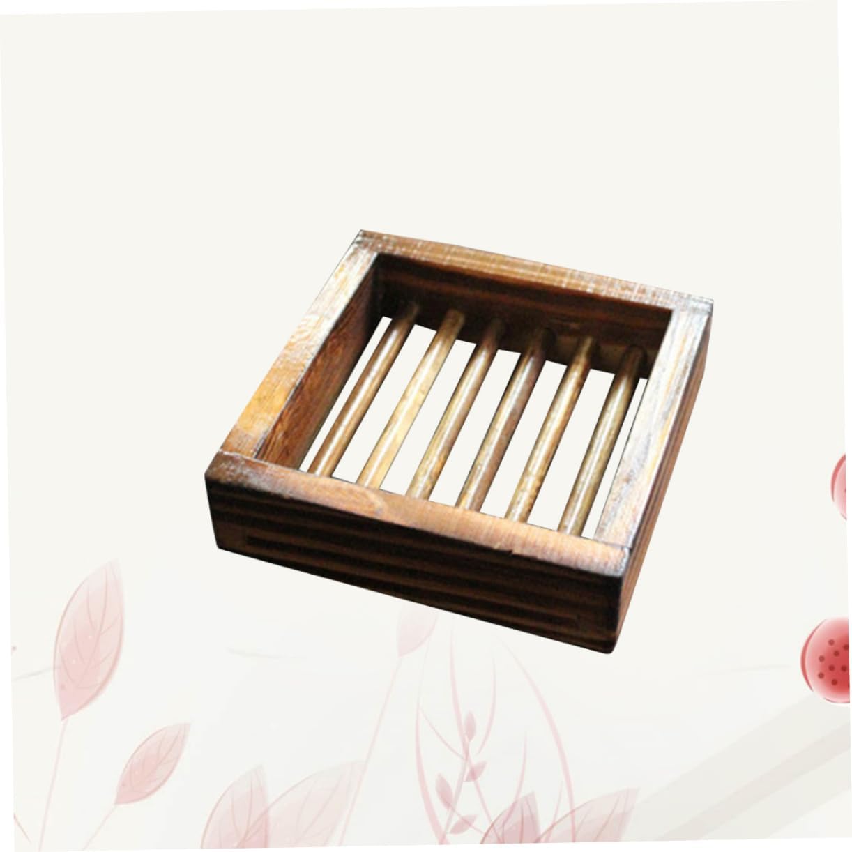 Cabilock Wood Soap Tray with Hollow Design