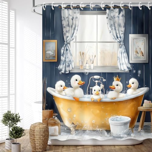 JAWO Funny Kids Shower Curtain 72x72 with Hooks