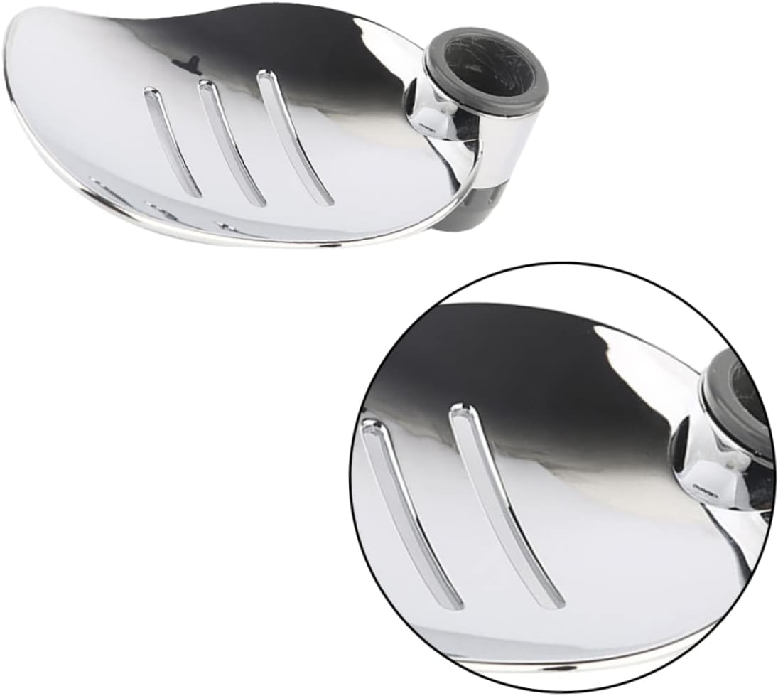 Ciieeo 2pcs Silver Soap Dish Practical Storage Rack 1