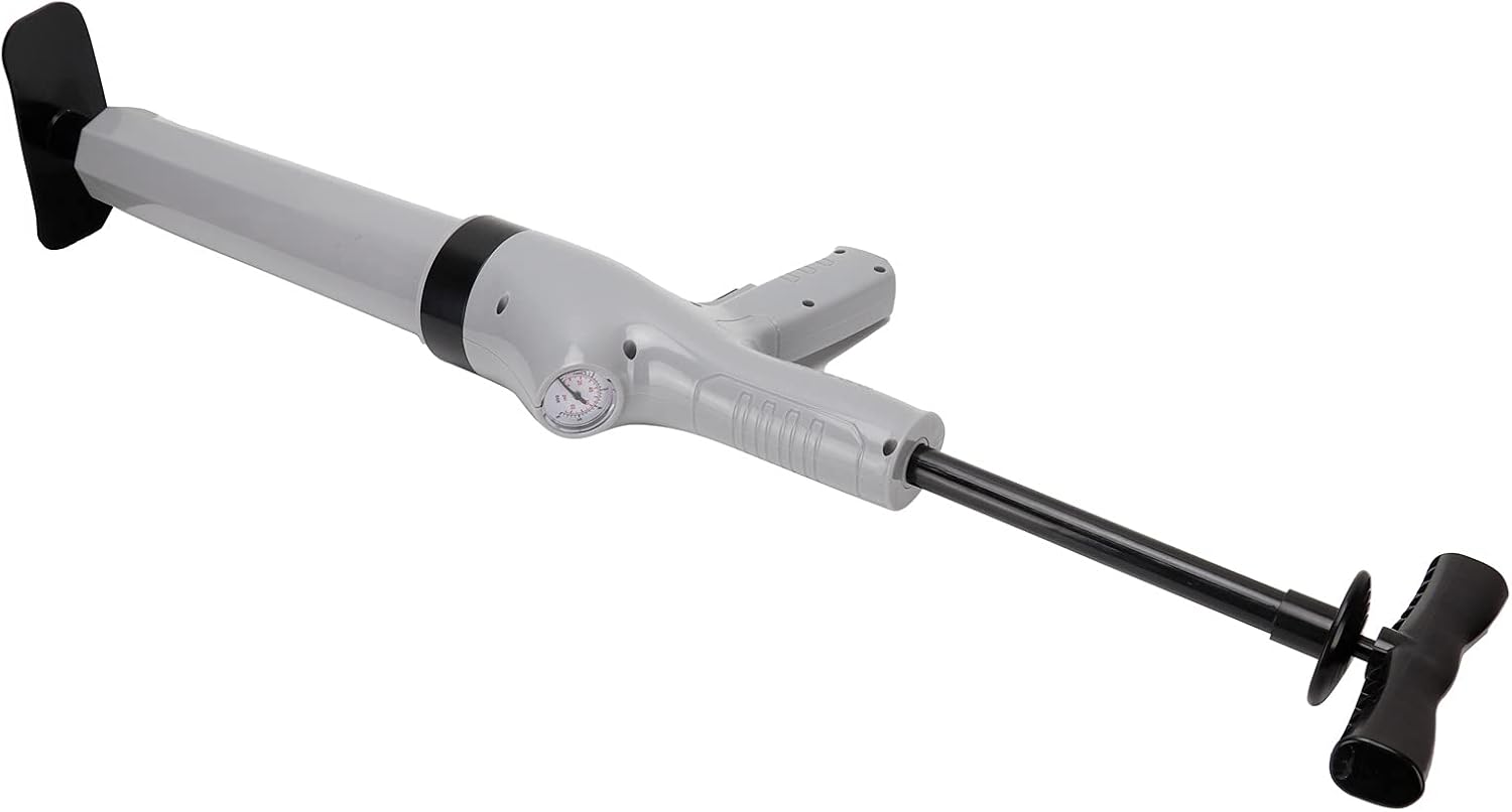 9-in Pressure Plunger Kit Effortless Blockage Removal Gray