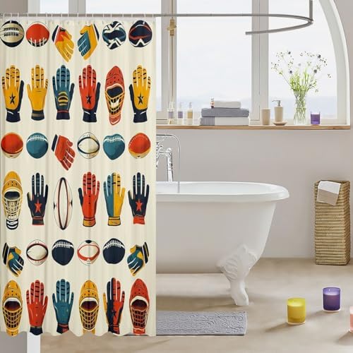 Feelyou 72x72 Sports Design Shower Curtain Set