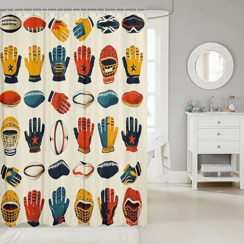 Feelyou 72x72 Sports Design Shower Curtain Set