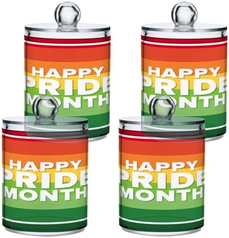 Qilmy Colorful Pride Qtip Holder 2 Pack