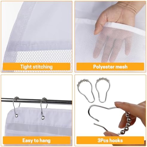 GNEGNI 7-Pocket Shower Caddy with Hooks 295 x 17 in 1
