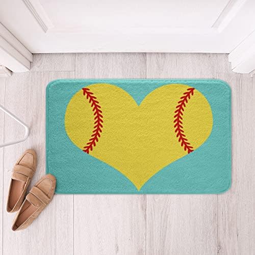 Softball Shower Curtain Set for Bathroom Decor