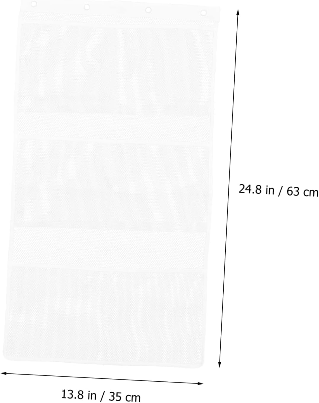 Ciieeo Gold Mesh Shower Organizer Bag with 6 Pockets Wall Hanging Storage