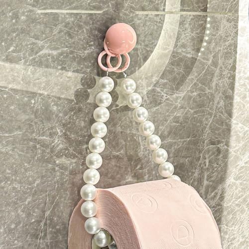 Dopamine Beaded Toilet Paper Holder Wall Mount White