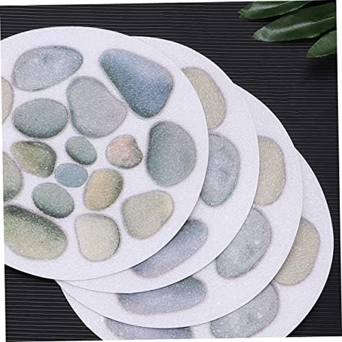 4pcs Bathtub Anti Slip Stickers Stone Pattern Safety Decals