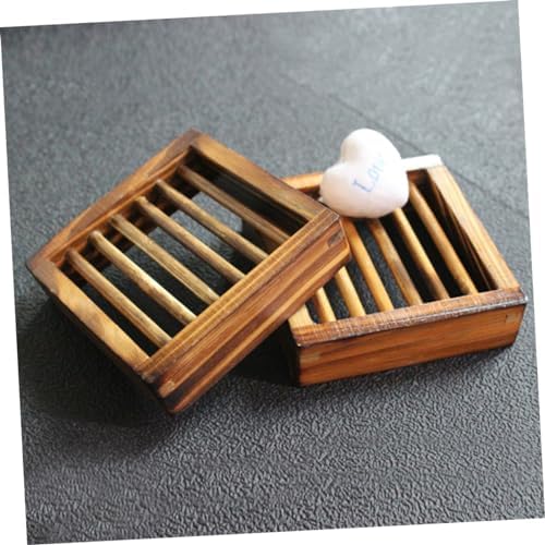 Cabilock Wood Soap Tray with Hollow Design